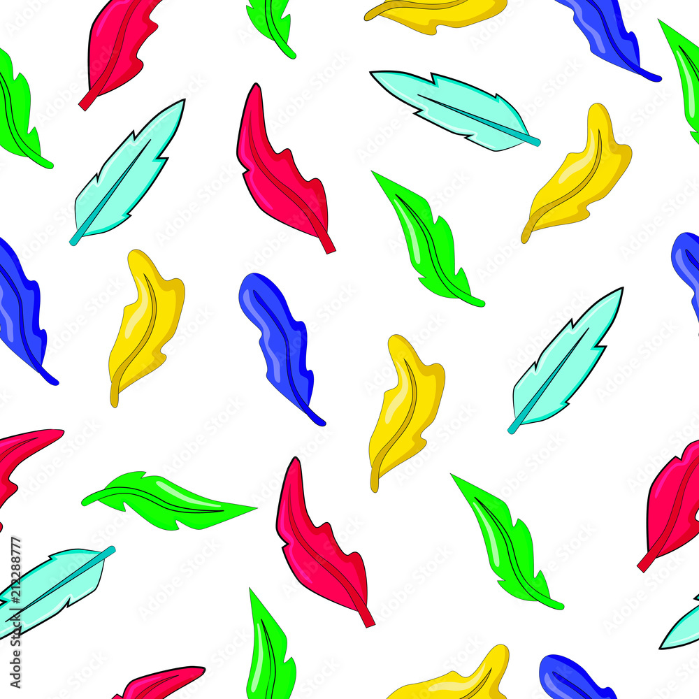 Fototapeta premium vector clipart feather pattern