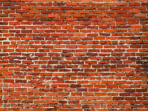 Old brick wall of red brick.