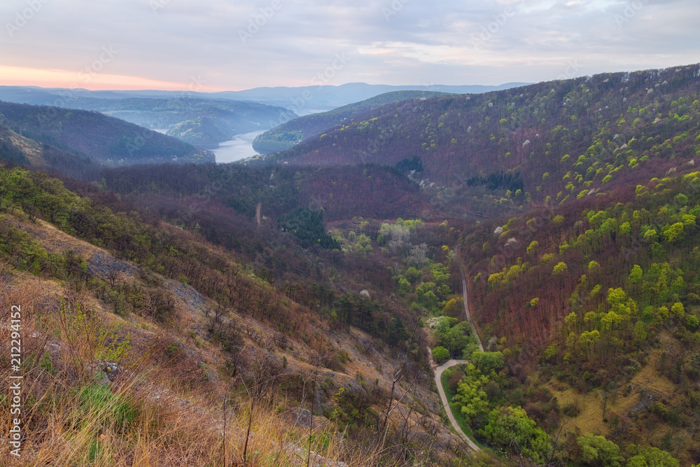 Naklejka premium Panoramic view of valley in Bukk mountains