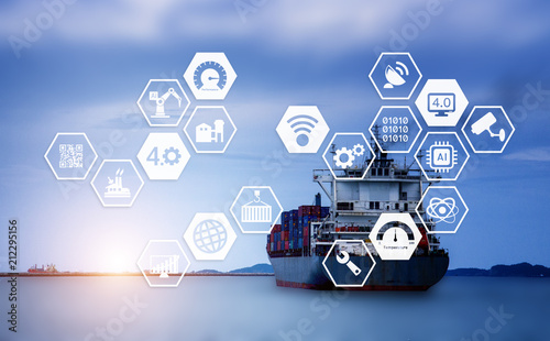 Cargo ship Sending goods to destination