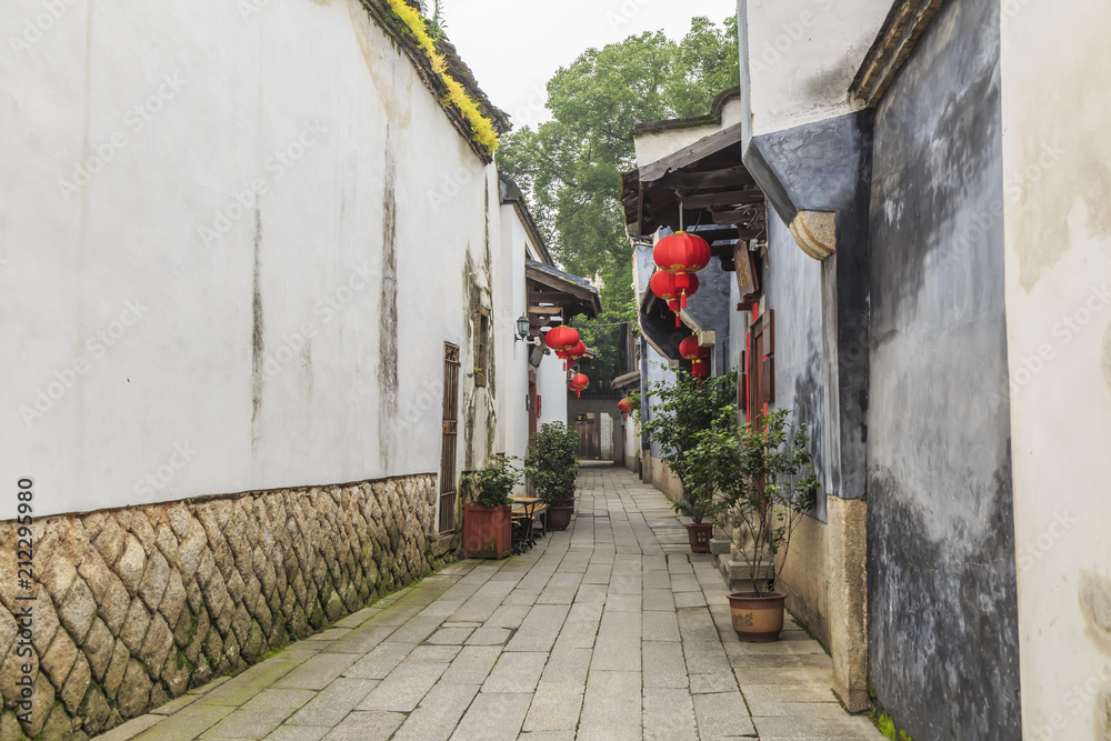 Fototapeta premium Fuzhou, China. In May 2016, three lanes and seven alleys in Fuzhou were a historic street. It is a famous tourist attraction in Fuzhou.