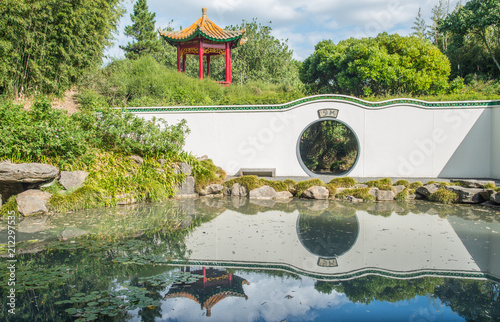 The Chinese Scholars' garden at Hamilton Gardens an iconic garden of Hamilton, New Zealand.