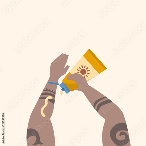 Illustration of people enjoying summertime