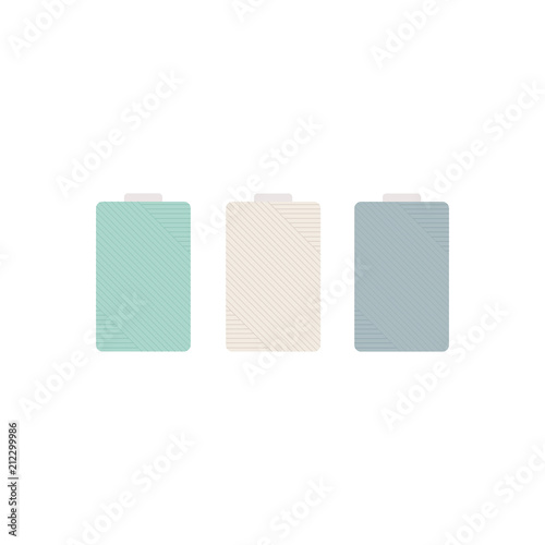 Colorful thread rolls icon illustration