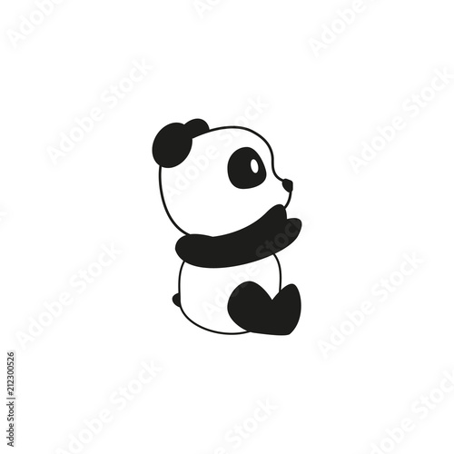 Kawaii Panda Bear Animal Icon Over White Background. Vector Illustration  Royalty Free SVG, Cliparts, Vectors, and Stock Illustration. Image 76632866.