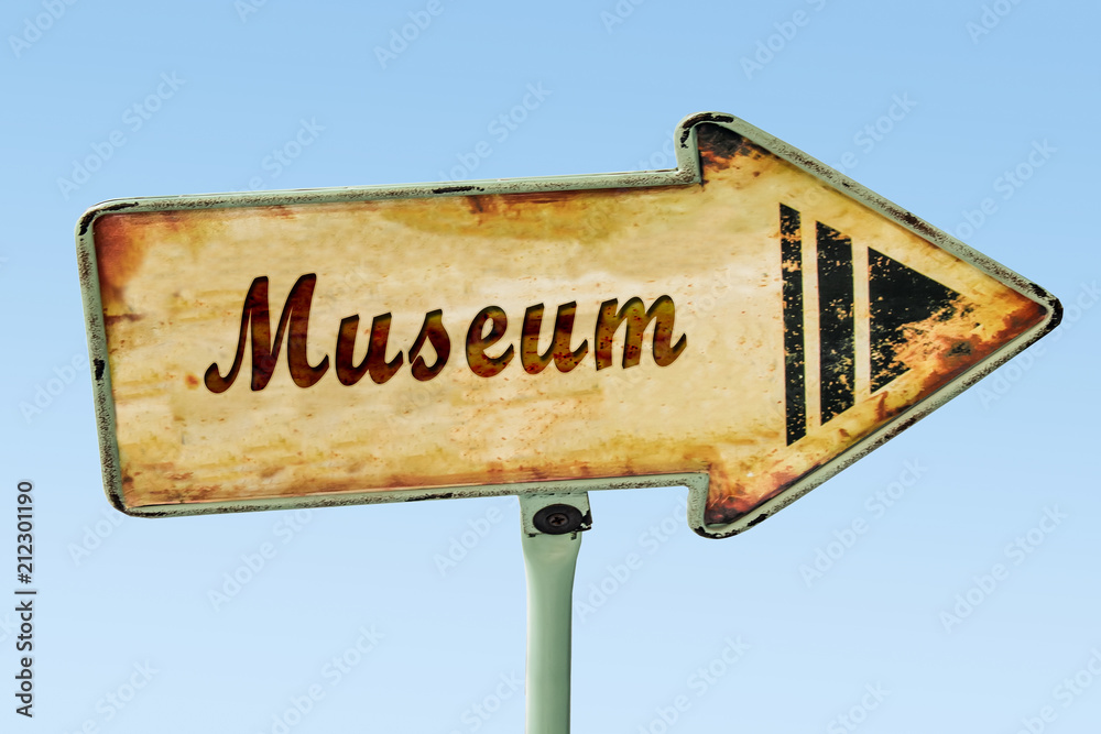 Schild 328 - Museum - obrazy, fototapety, plakaty 