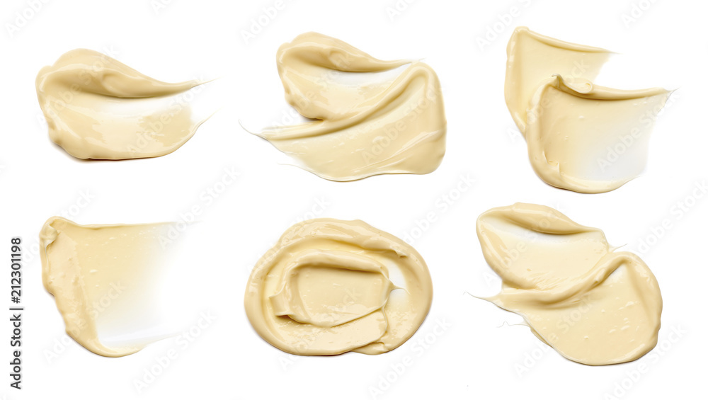 Set of smears on white background Set of smears on white background