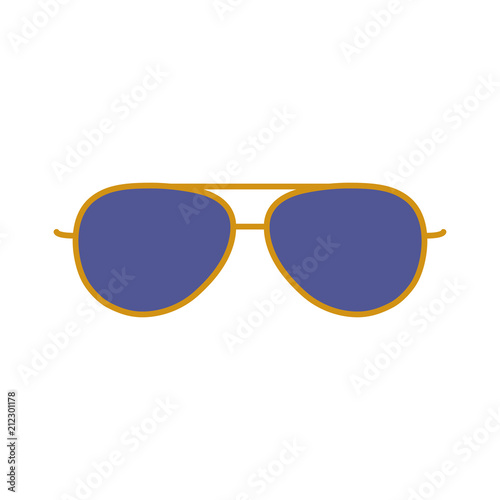 blue black sunglasses vector illustration flat style