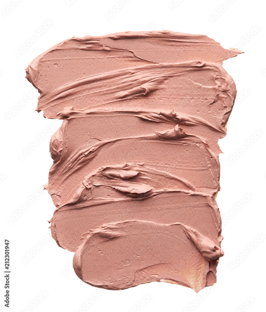 Light beige makeup smear of creamy foundation Light beige makeup smear of creamy foundation