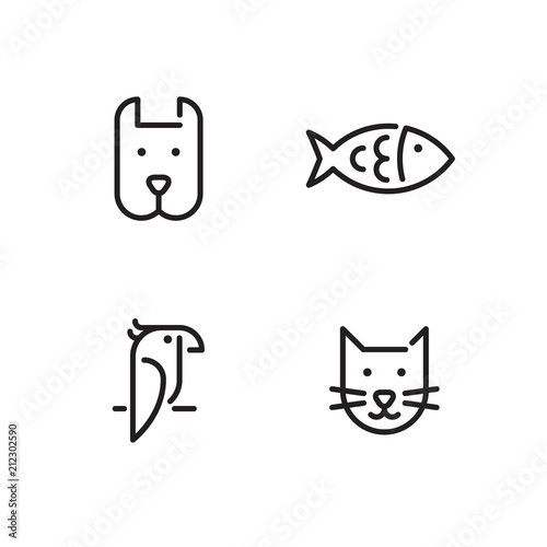 Vector Pet Icon Logo Set
