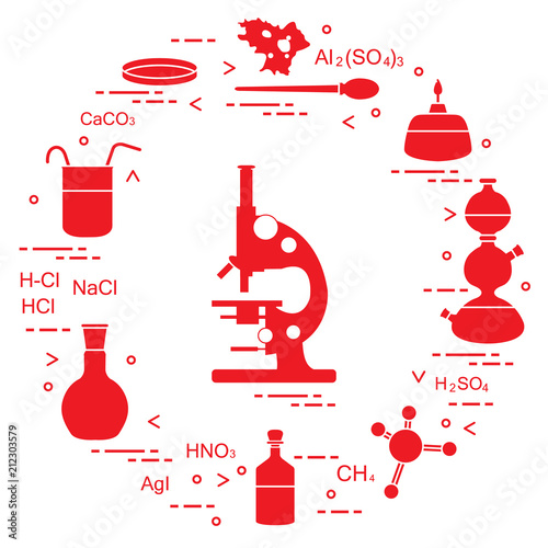 Chemistry scientific, education elements.