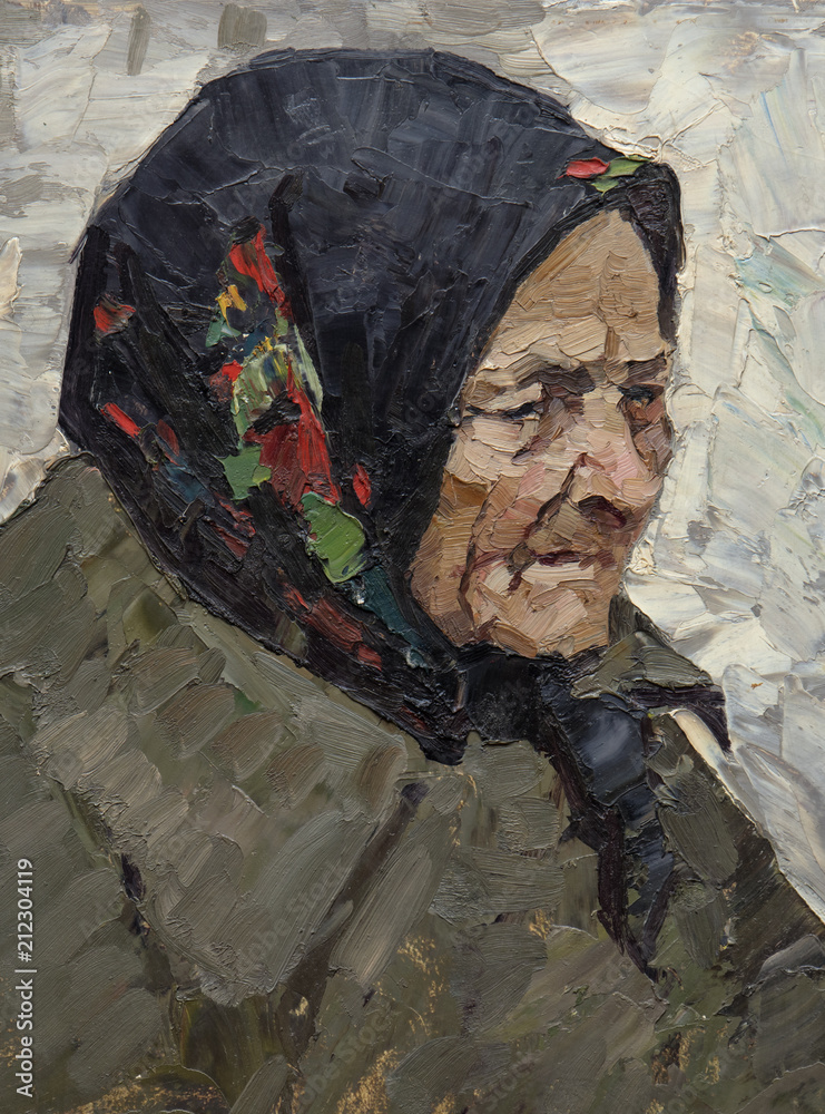 Fototapeta premium oil painting, portrait