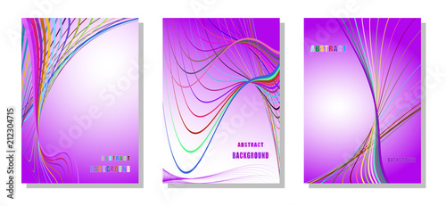 a fantastic world of abstract line design, purple color used in poster design, cover, advertising A 4