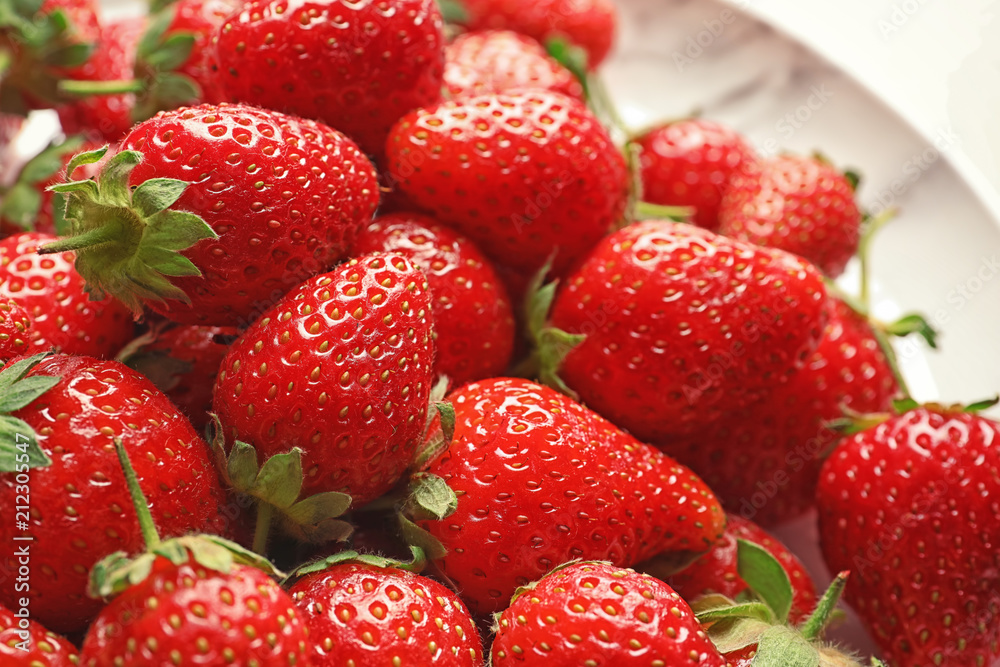 Fresh ripe strawberries, closeup. Healthy diet Fresh ripe strawberries, closeup. Healthy diet