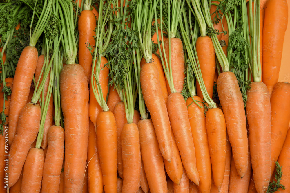 Ripe carrots as background, top view. Healthy diet Ripe carrots as background, top view. Healthy diet