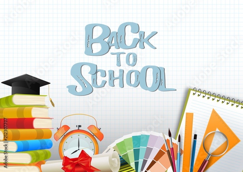 Concept of education.Back to school background.vector illustration.