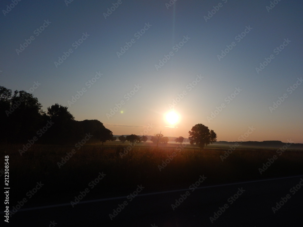 sunset in a flat czech landscape sunset in a flat czech landscape