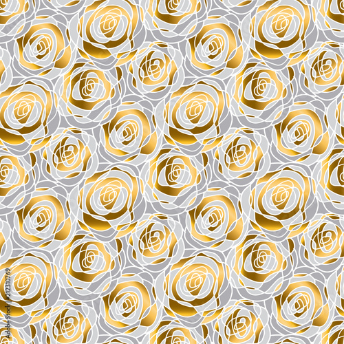 gold and gray hand drawn ro...