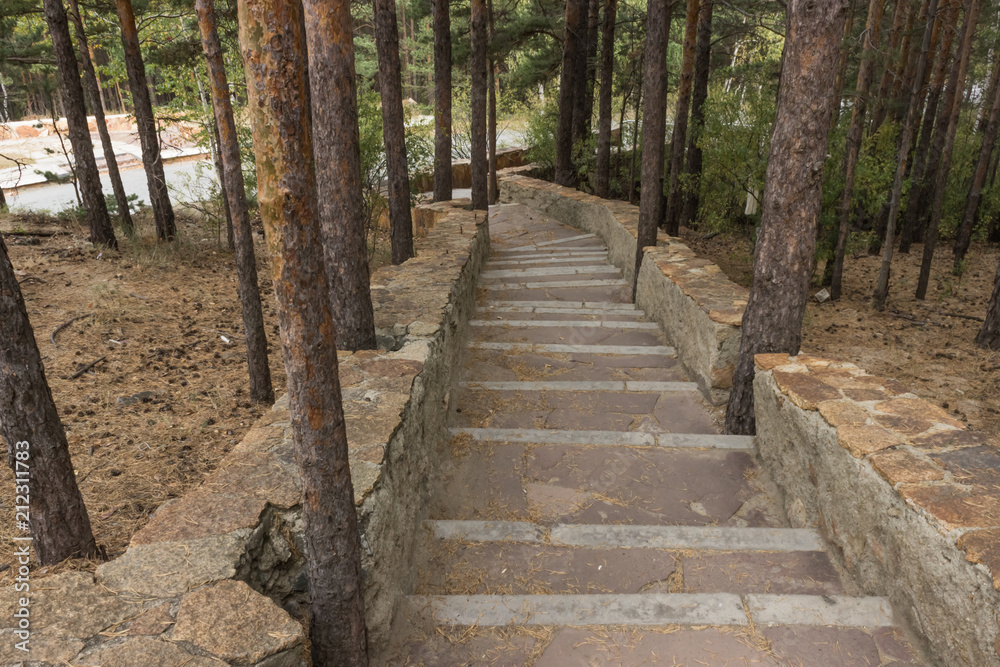 Burabay, Borovoe, stairs Burabay, Borovoe, stairs