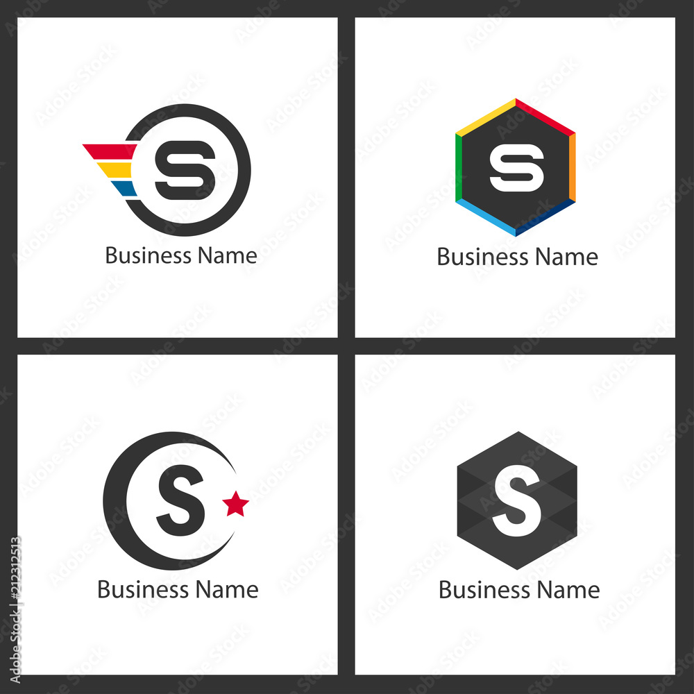 Letter S Logo Set Design Letter S Logo Set Design