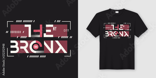 The Bronx New York geometric abstract style t-shirt and apparel 