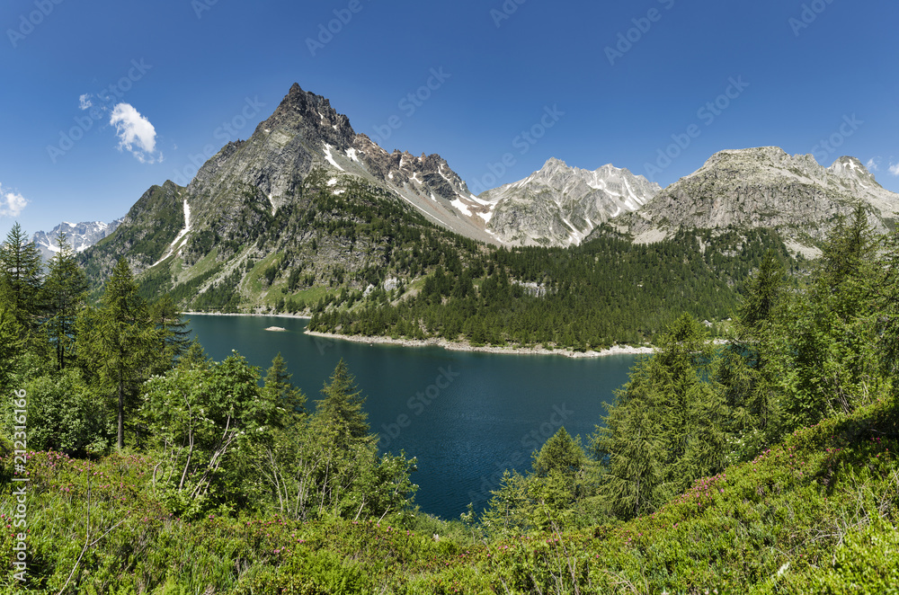 Lake of Devero in the valley