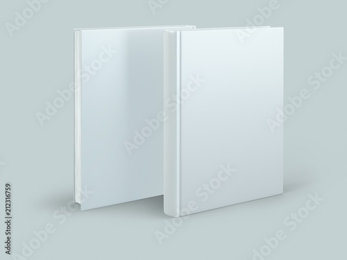 Blank hard cover book template on blank background © virtua73