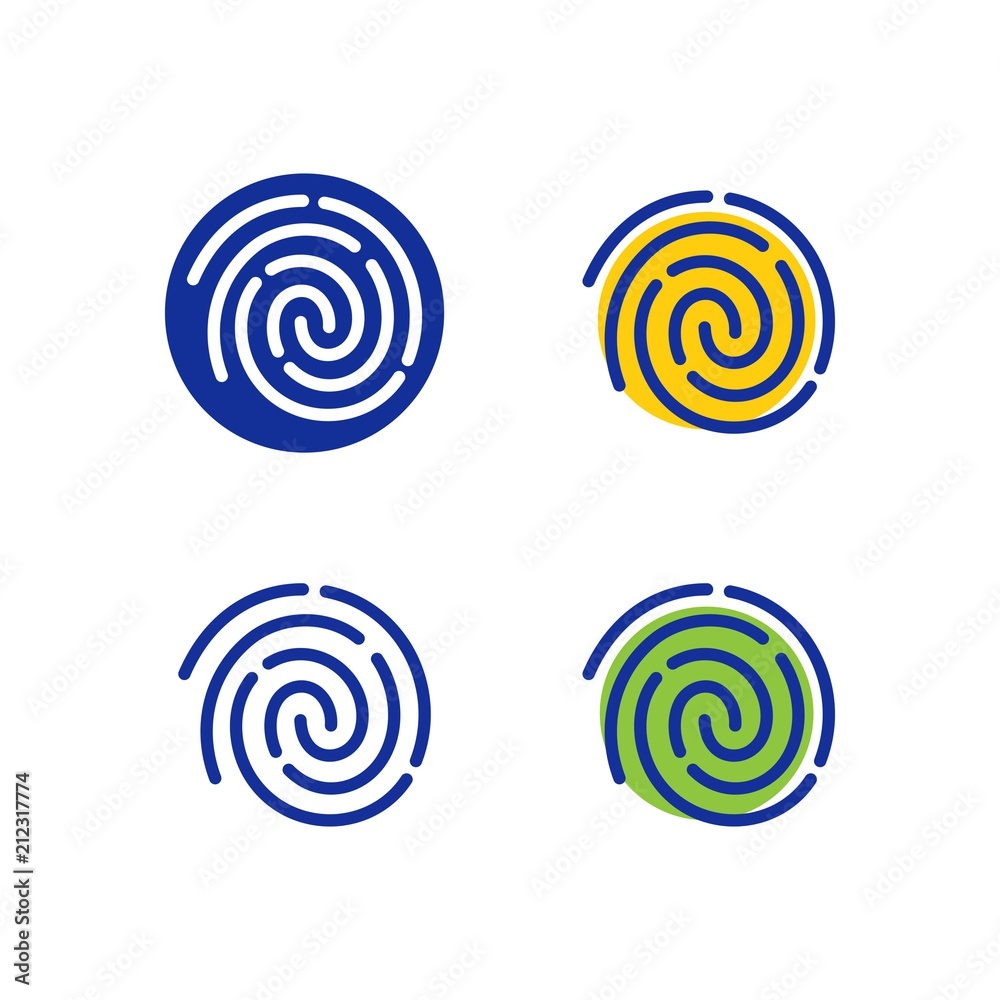 Finger print icons Finger print icons