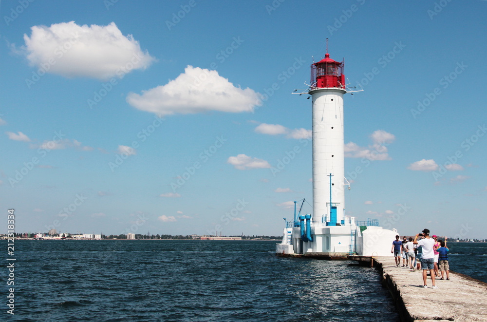 Vorontsov Lighthouse Odesa's Port in Ukraine. Vorontsov Lighthouse Odesa's Port in Ukraine.