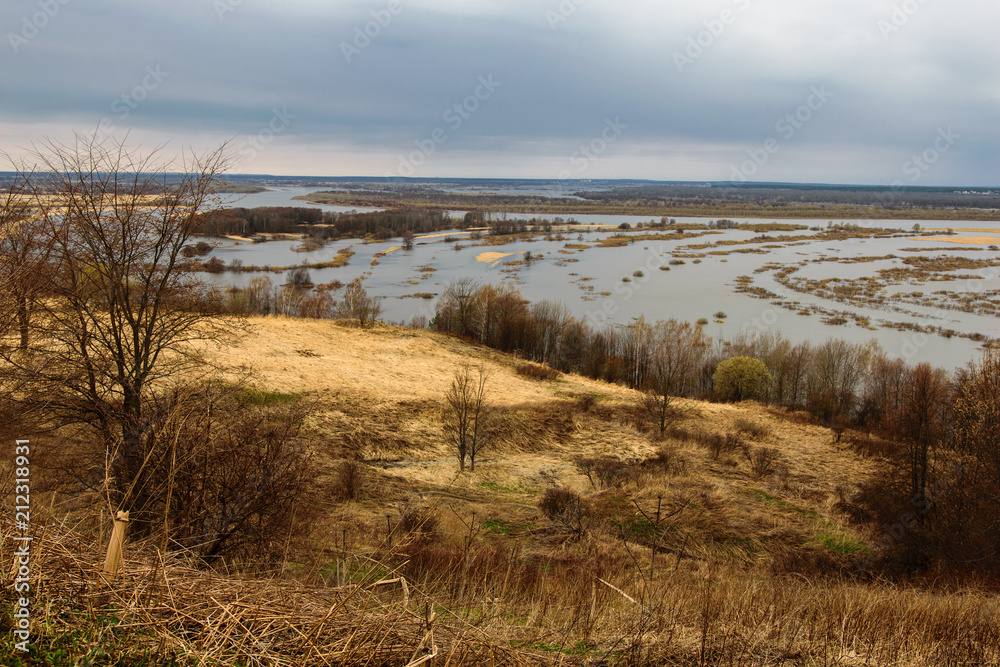 Oka River in Nizhny Novgorod Region, Russia
