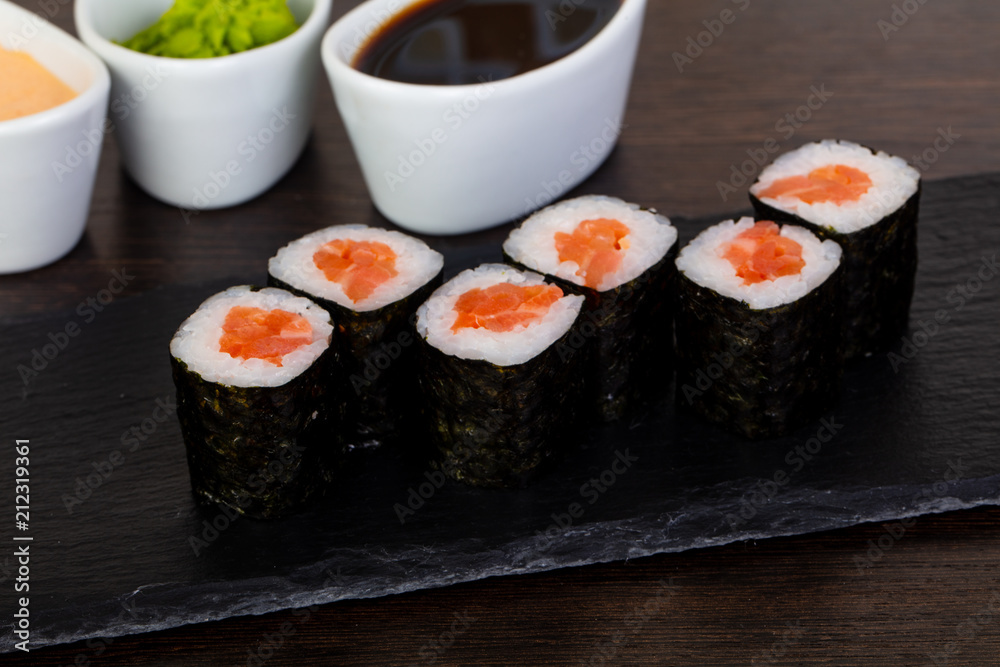 Appetizing sushi roll Appetizing sushi roll