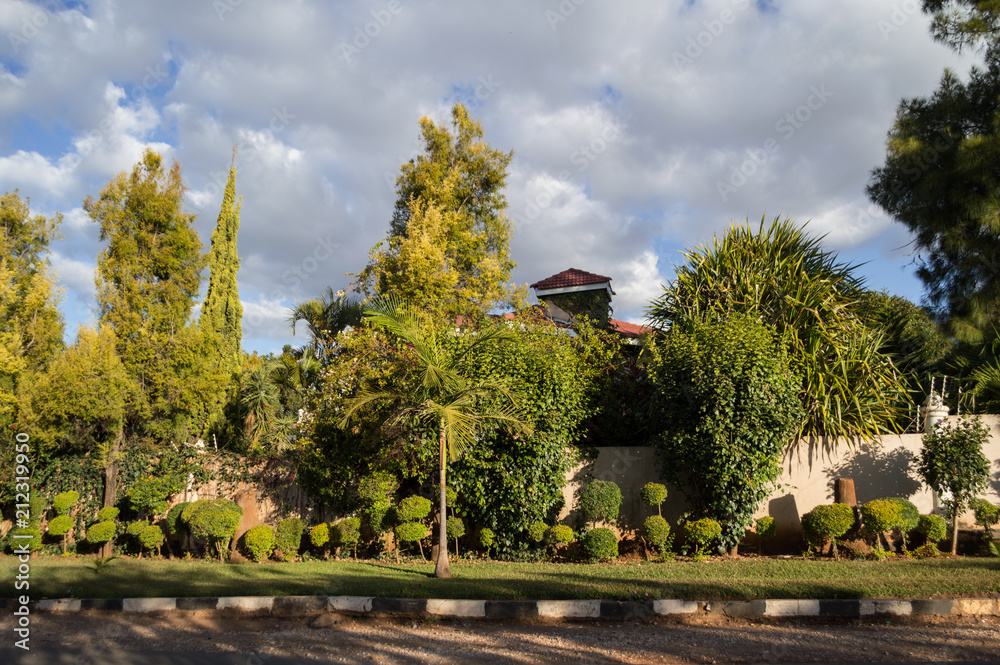 Residential Street with Mansion, Kabulonga, Woodlands, Lusaka, Zambia