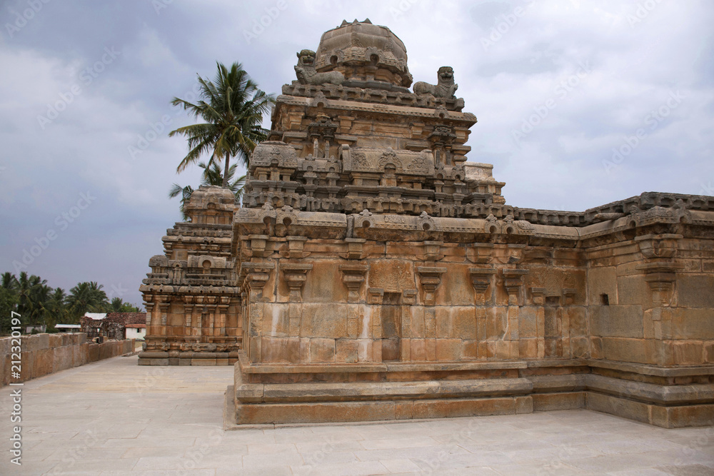 A typical Dravidian style shrine at Panchakuta Basadi or Panchakoota Basadi, Kambadahalli, Mandya district, Karnataka. A typical Dravidian style shrine at Panchakuta Basadi or Panchakoota Basadi, Kambadahalli, Mandya district, Karnataka.
