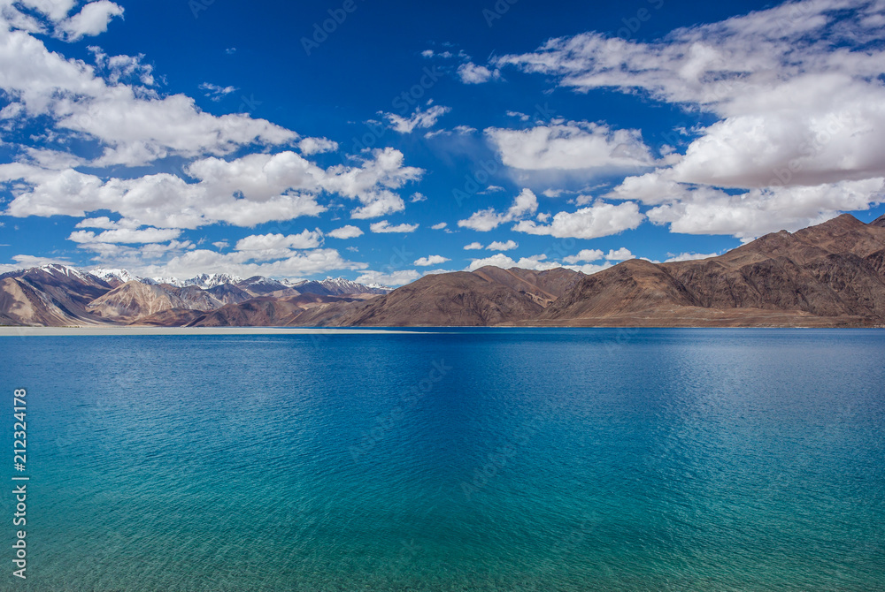 Beautiful Pangong Tso Lake in Ladakh, North India