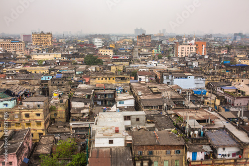 Roofs of the Kolkata city, West Bengal, India.