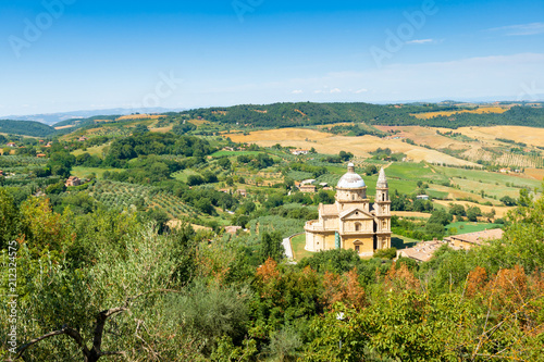 Bild auf Leinwand San Biagio church outside Montepulciano, Tuscany, Italy