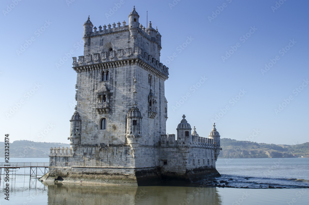 Torre de Belem en el río Tajo, Lisboa, Portugal