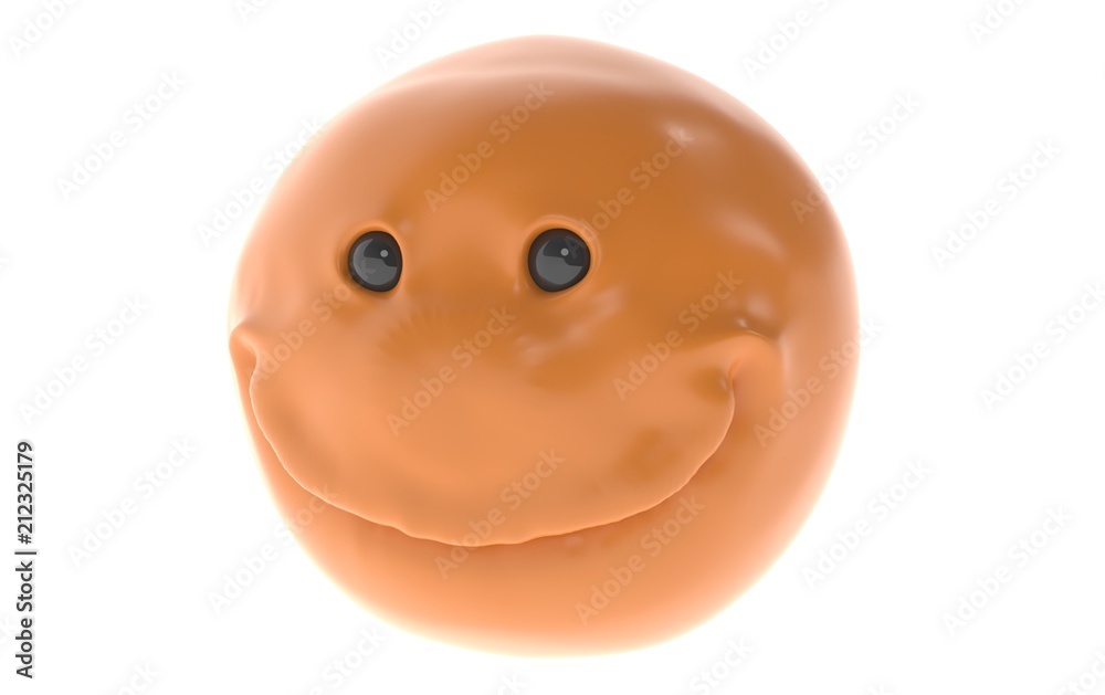 Big smile emoticon. 3D illustration. Big smile emoticon. 3D illustration.