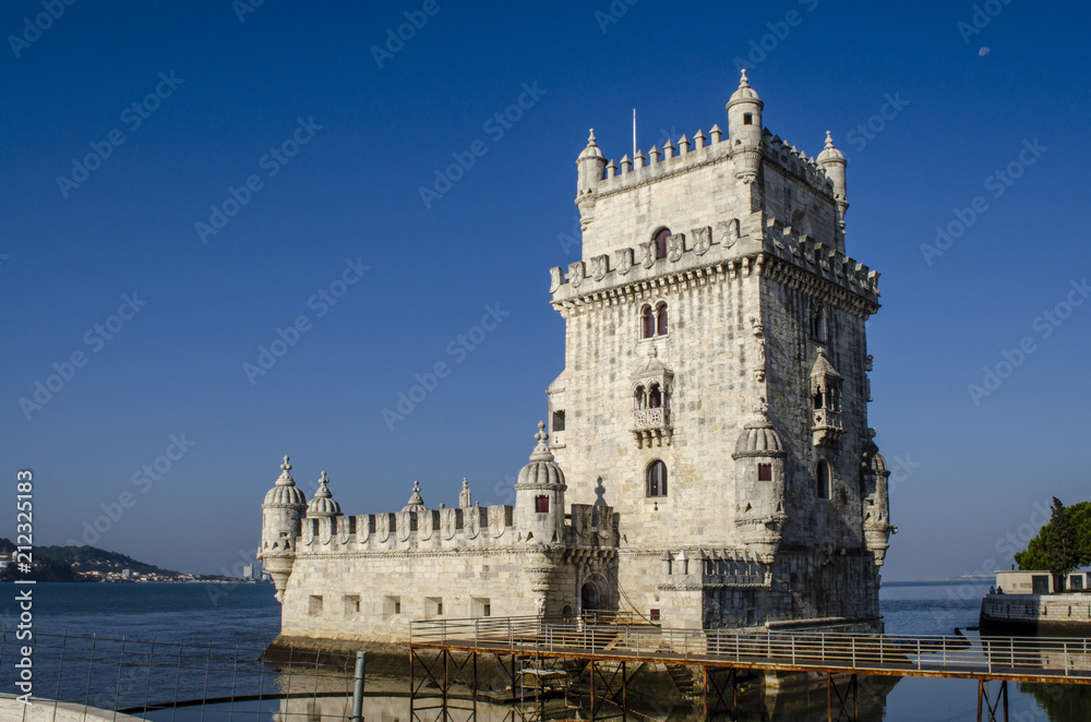 Torre de Belem en el río Tajo, Lisboa, Portugal