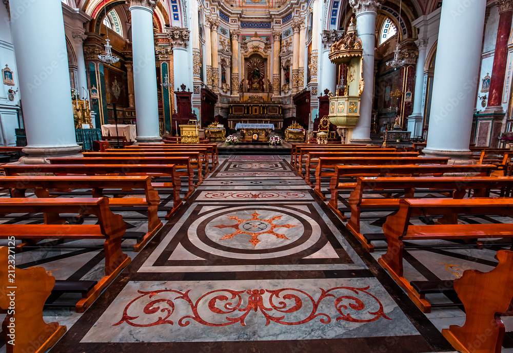 Obraz premium San Pietro church, Modica, sicily, Italy