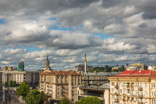 KIEV - UKRAINE - Juluy 2018. View to kreshyatik street from top of CUM mall.