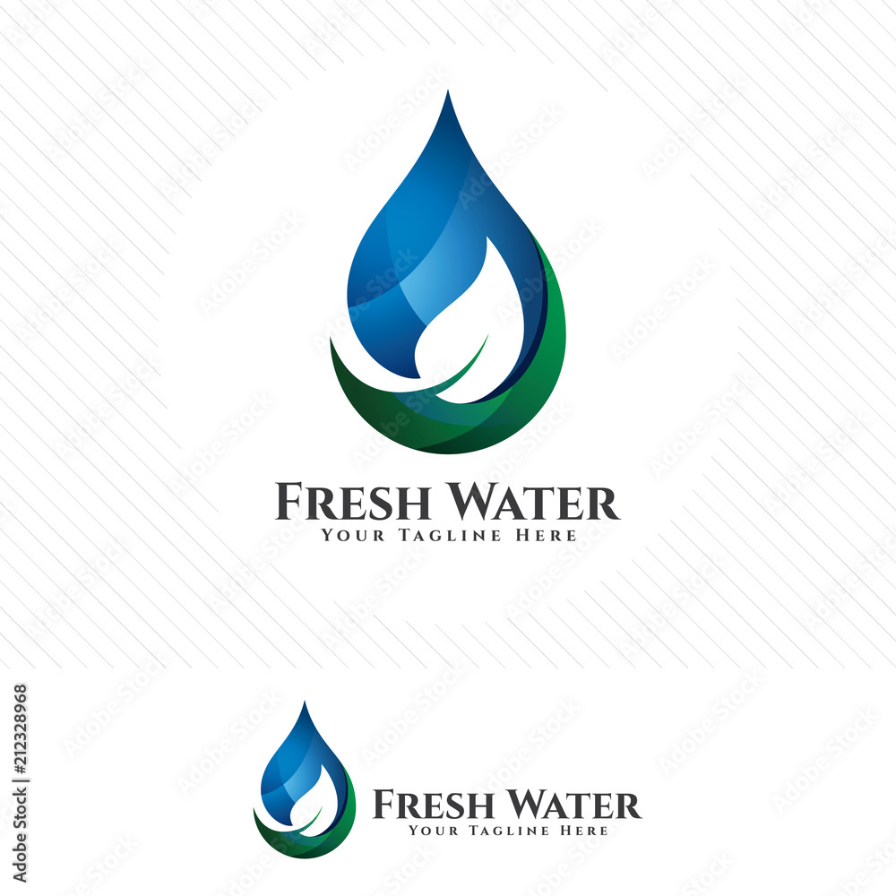 Water drop logo, green ecology and fresh water concept design vector. Water drop logo, green ecology and fresh water concept design vector.