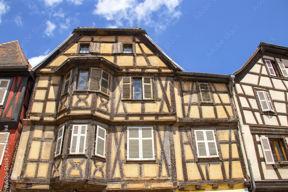 Kaysersberg. Maisons à colombages, Haut Rhin, Alsace. Grand Est