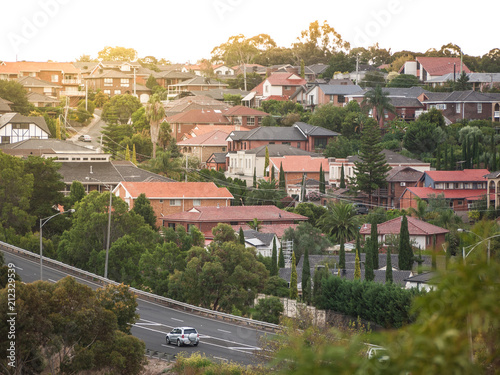 Residential houses in Melbourne's suburb. Moonee Valley, VIC Australia. photo