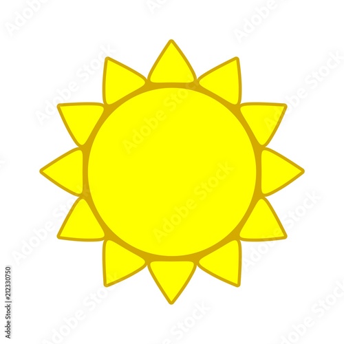Summer sun simple icon logo