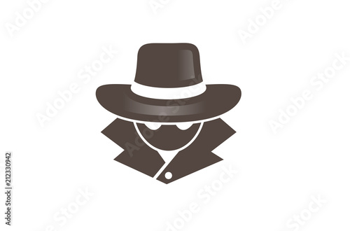 Detective Logo Design Illustration