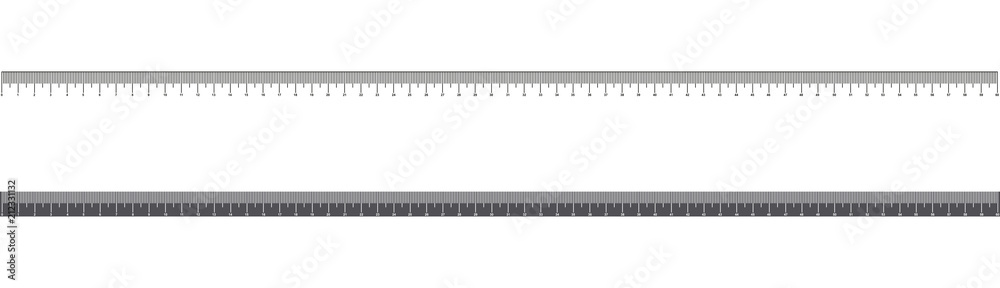 Ruler 60cm. Tool or scale of measurement. School supplies. Metal