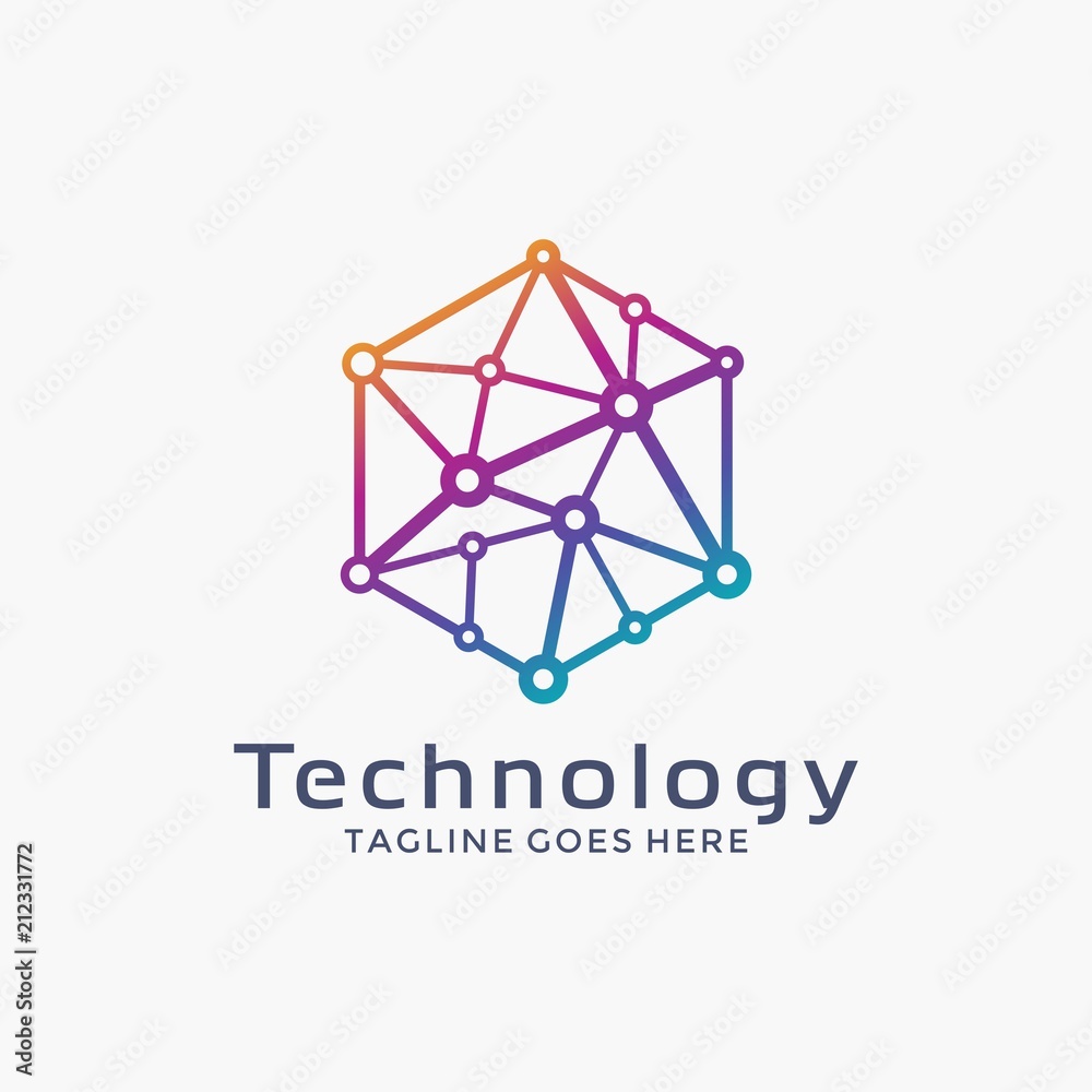 Fototapeta premium Abstract polygon logo