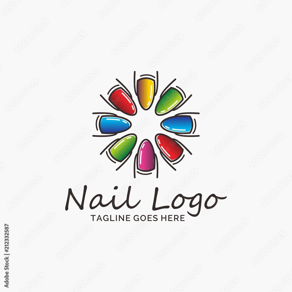 Nail salon logo design Nail salon logo design