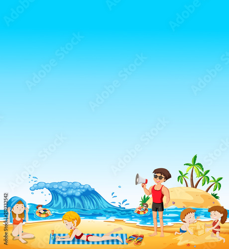 People at the beach